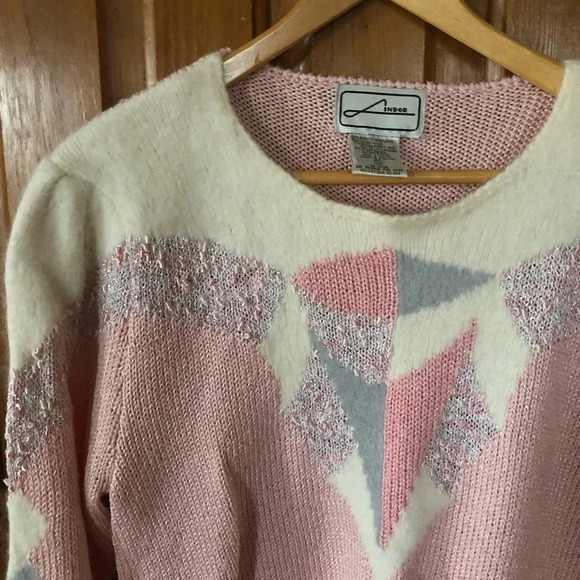 Vintage Angora Blend Geometric Sweater - Picture 2 of 14